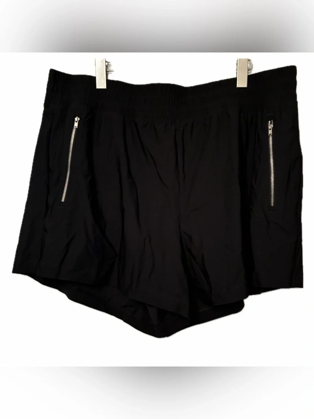 OLD NAVY SleekTech Go-Dry Black Performance Athletic Shorts Sz XL Zip Pocket - Picture 10 of 16